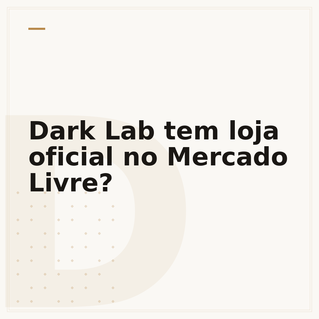 Dark Lab tem loja oficial no Mercado Livre?