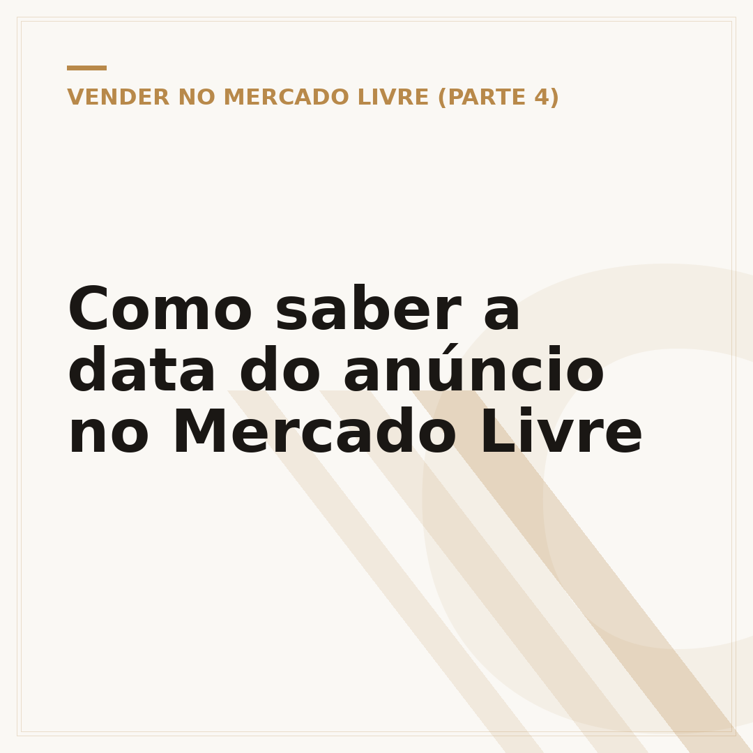 Como saber a data do anúncio no Mercado Livre
