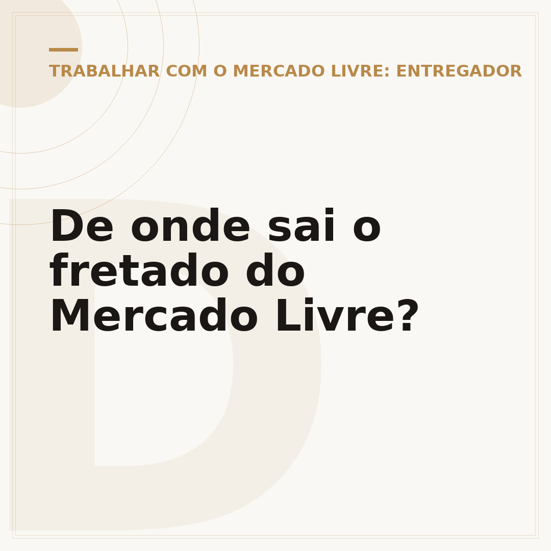 De onde sai o fretado do Mercado Livre?