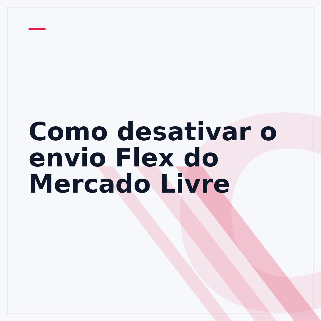 Como desativar o envio Flex do Mercado Livre