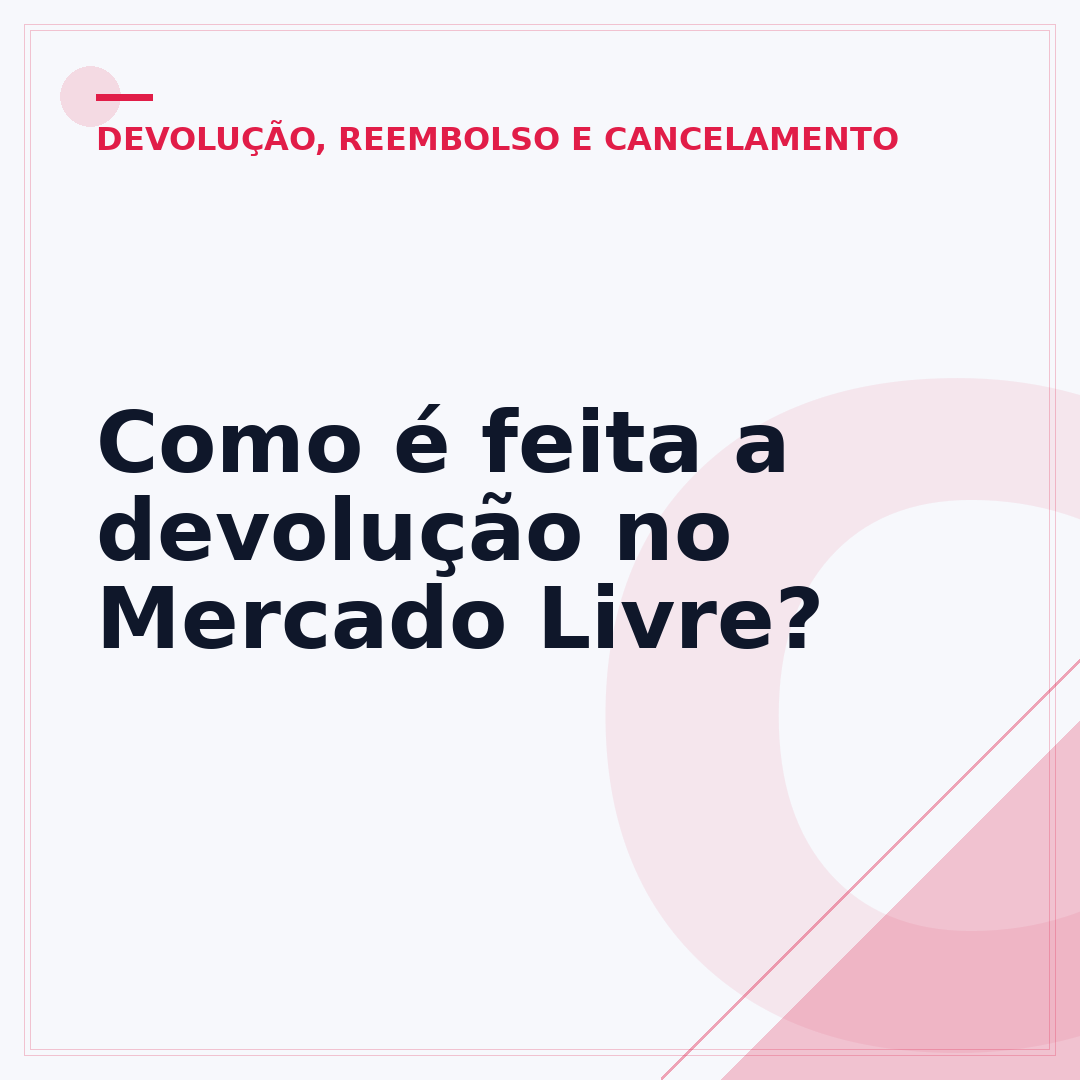 Como é feita a devolução no Mercado Livre?