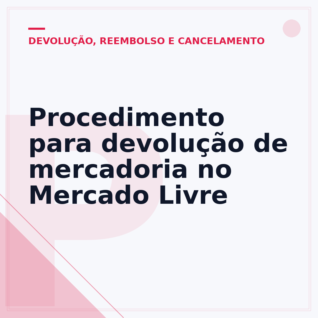 Procedimento para devolução de mercadoria no Mercado Livre