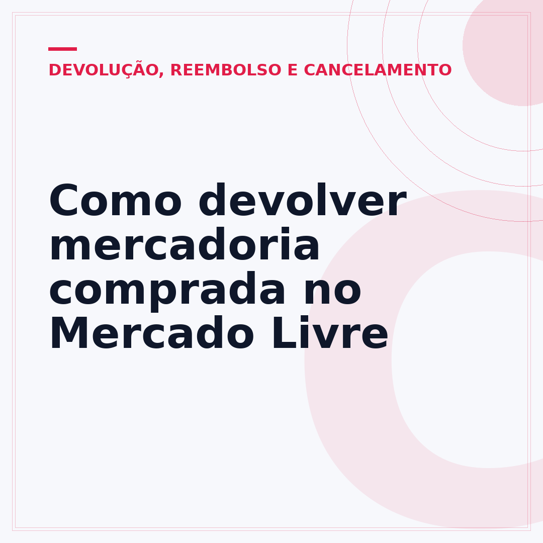 Como devolver mercadoria comprada no Mercado Livre