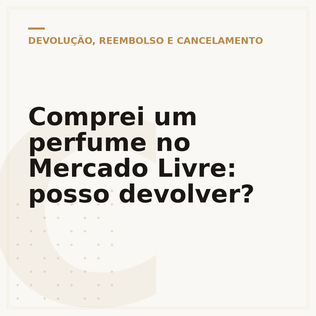 Comprei um perfume no Mercado Livre: posso devolver?