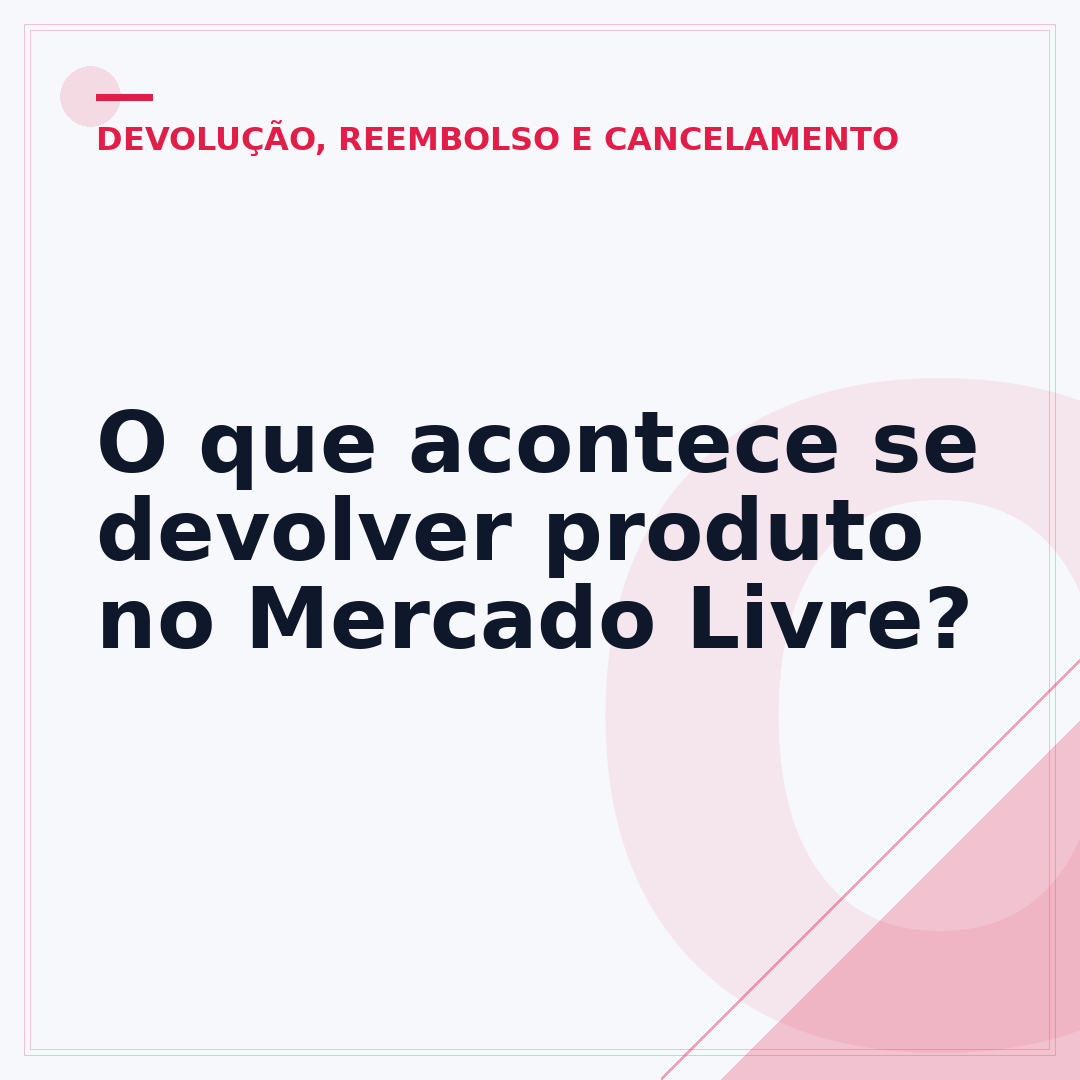 O que acontece se devolver produto no Mercado Livre?