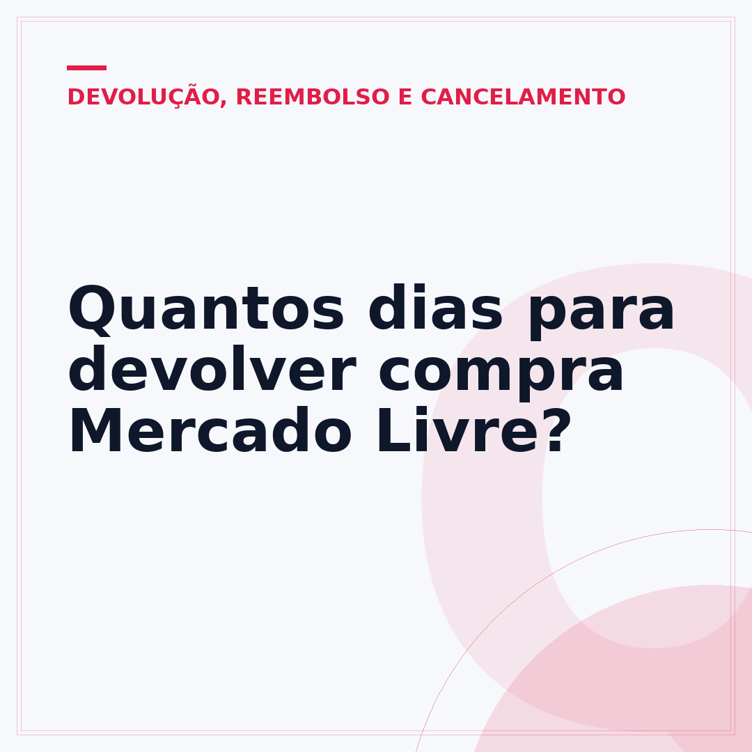 Quantos dias para devolver compra Mercado Livre?