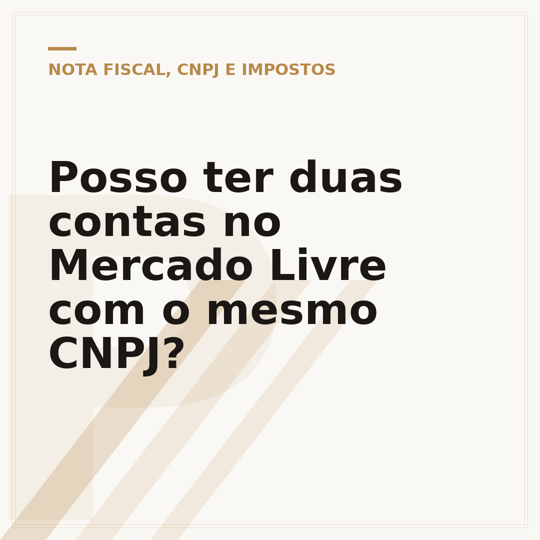 Posso ter duas contas no Mercado Livre com o mesmo CNPJ?