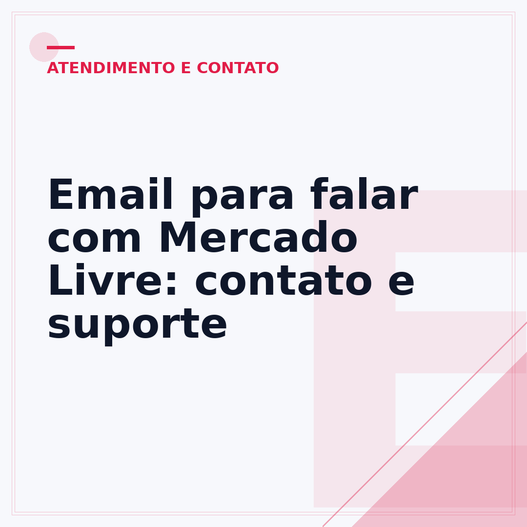 Email para falar com Mercado Livre: contato e suporte