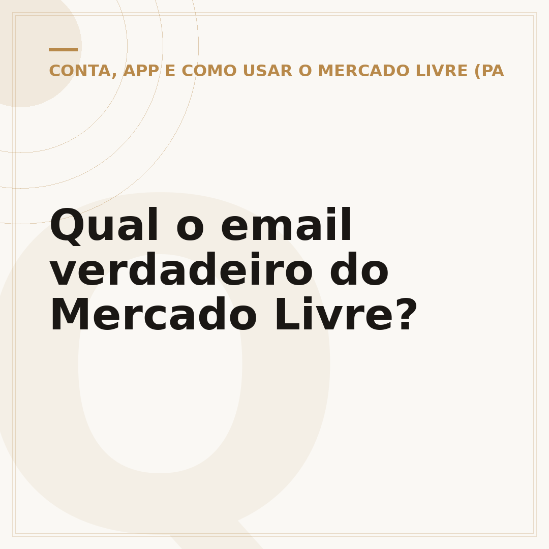Qual o email verdadeiro do Mercado Livre?