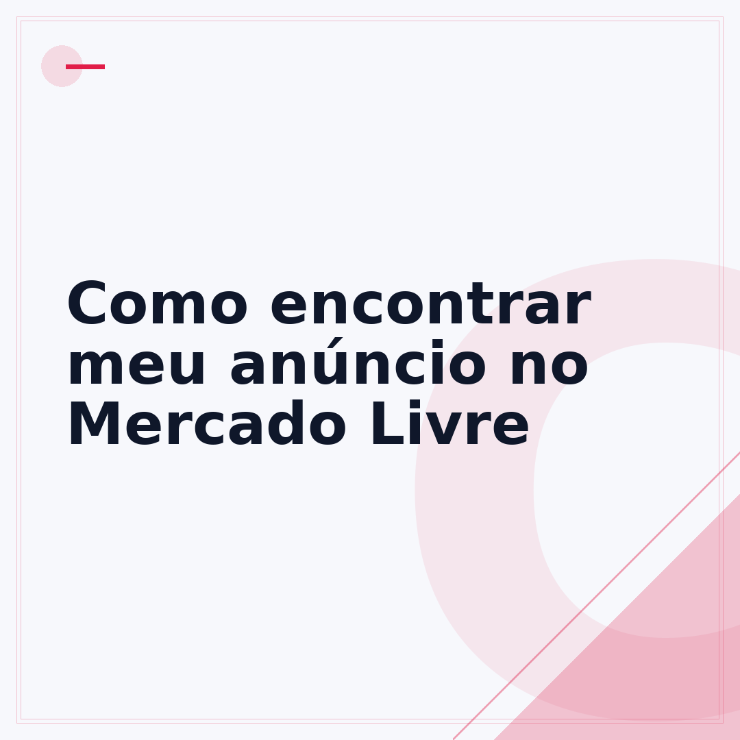 Como encontrar meu anúncio no Mercado Livre