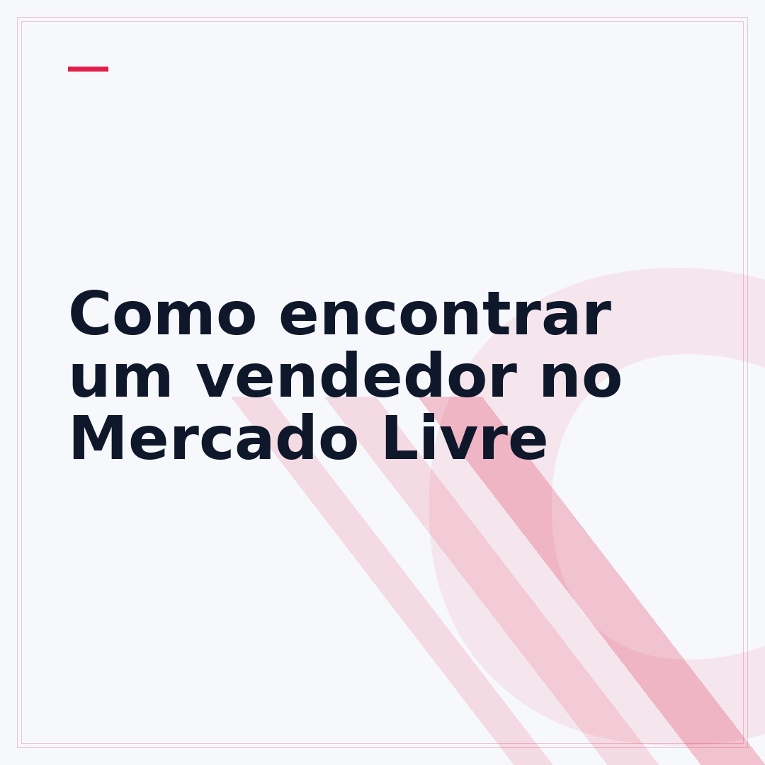 Como encontrar um vendedor no Mercado Livre