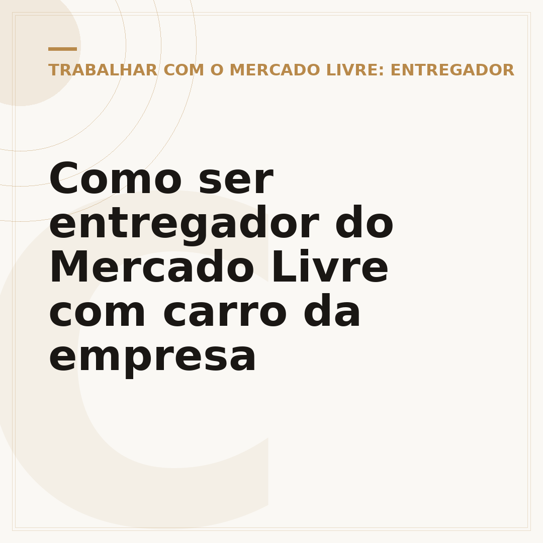 Como ser entregador do Mercado Livre com carro da empresa