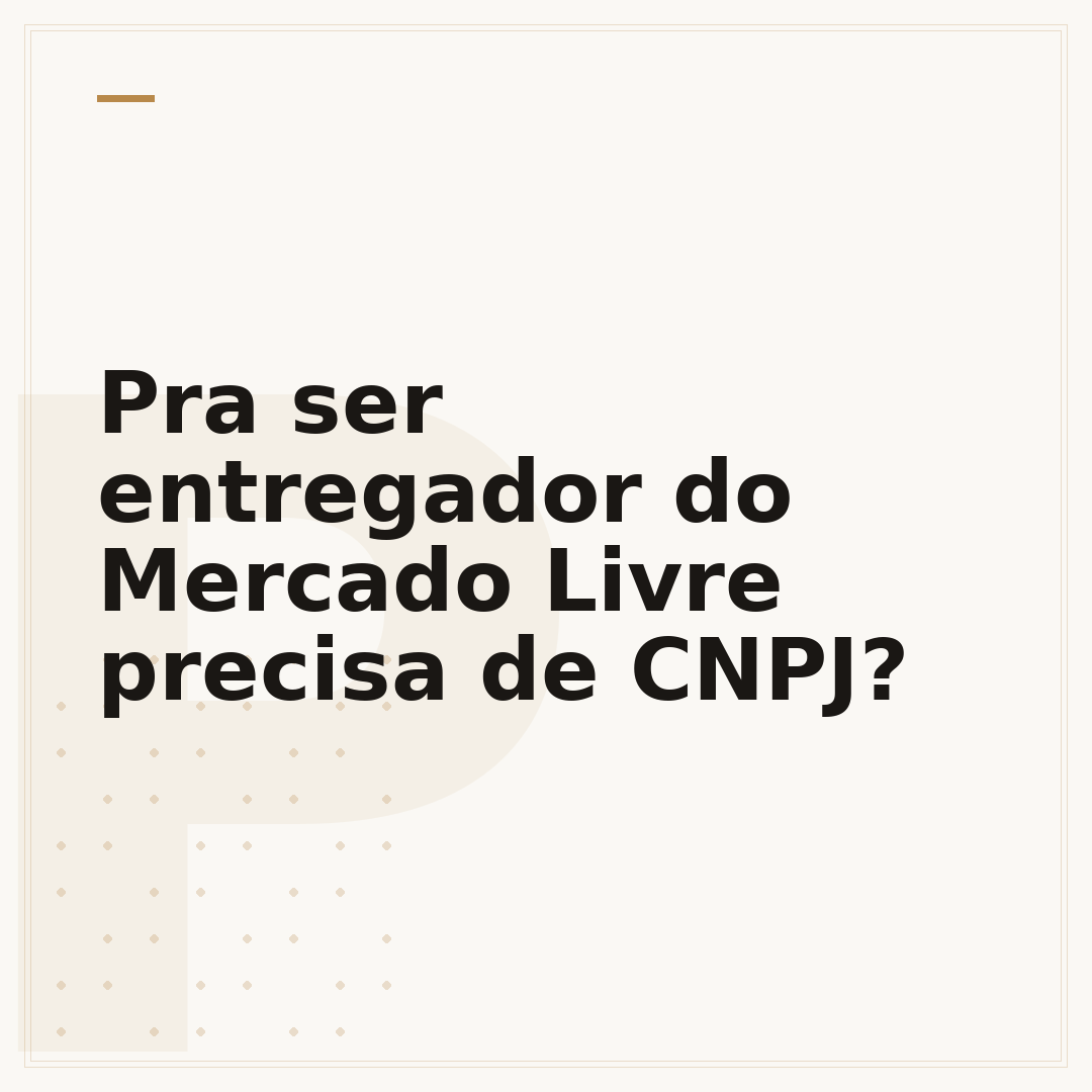 Pra ser entregador do Mercado Livre precisa de CNPJ?