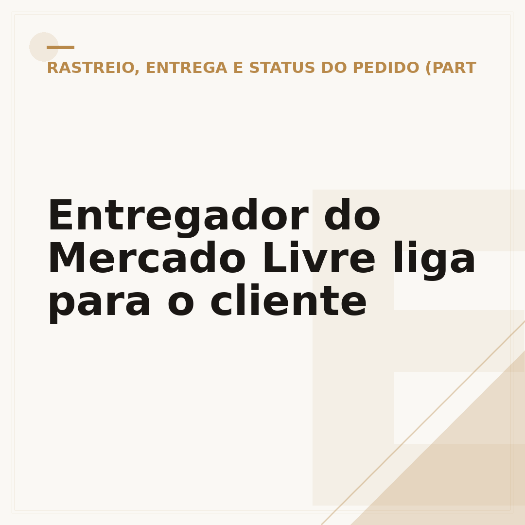 Entregador do Mercado Livre liga para o cliente