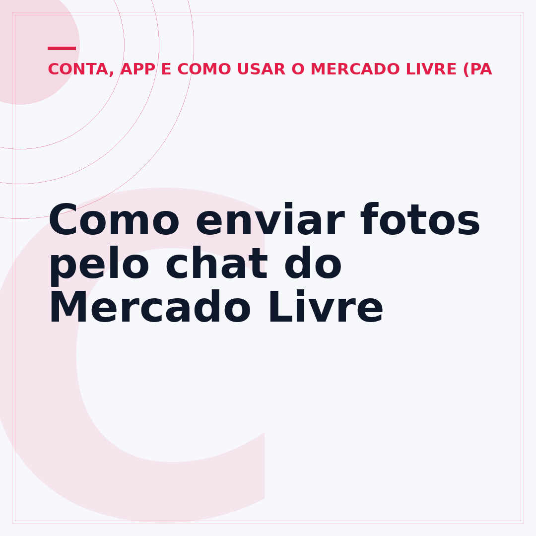 Como enviar fotos pelo chat do Mercado Livre