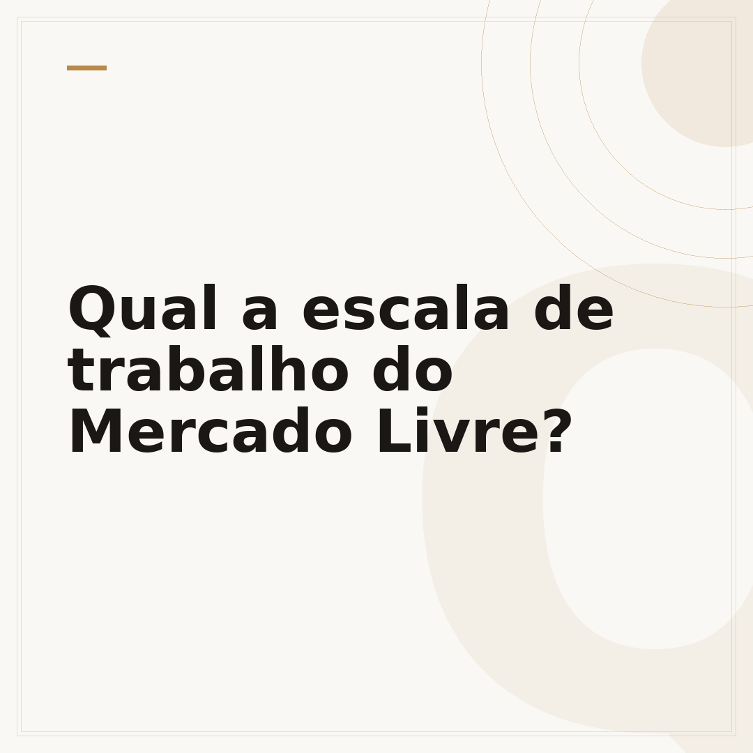 Qual a escala de trabalho do Mercado Livre?