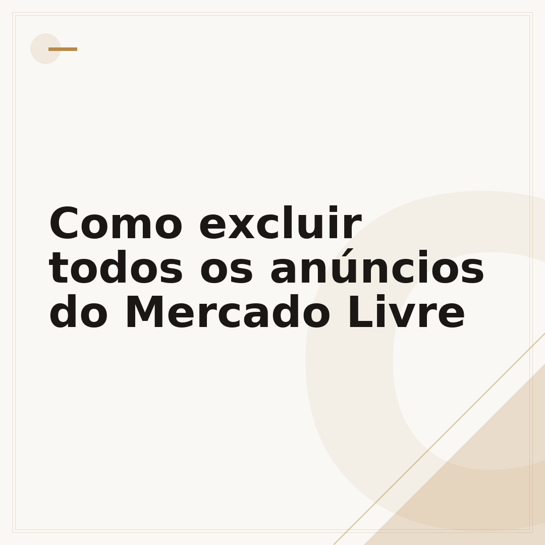 Como excluir todos os anúncios do Mercado Livre