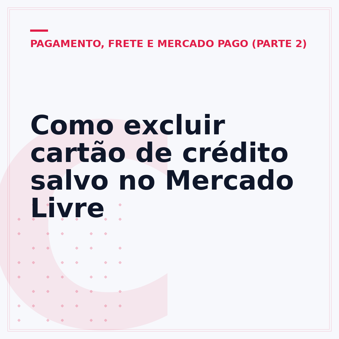 Como excluir cartão de crédito salvo no Mercado Livre