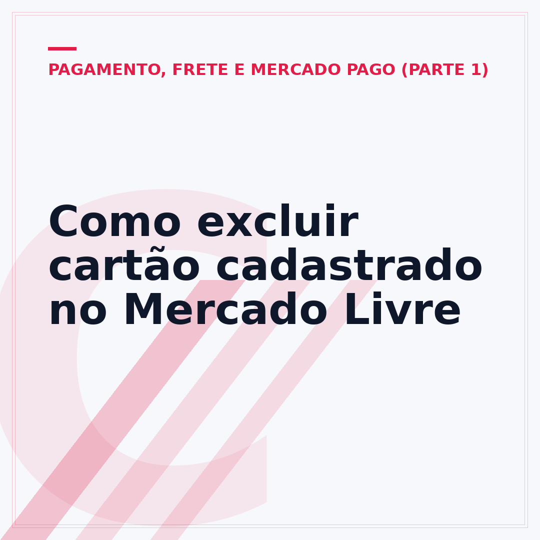 Como excluir cartão cadastrado no Mercado Livre