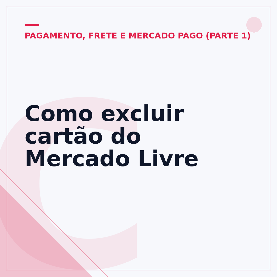 Como excluir cartão do Mercado Livre