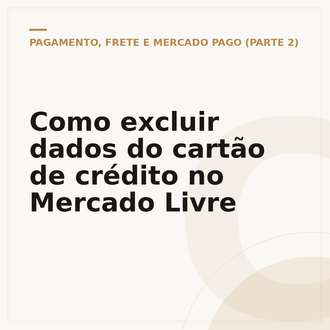 Como excluir dados do cartão de crédito no Mercado Livre