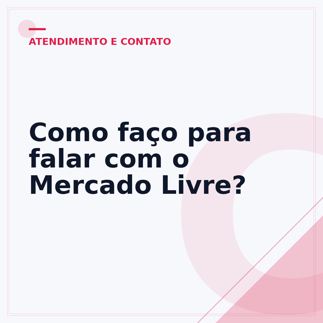 Como faço para falar com o Mercado Livre?