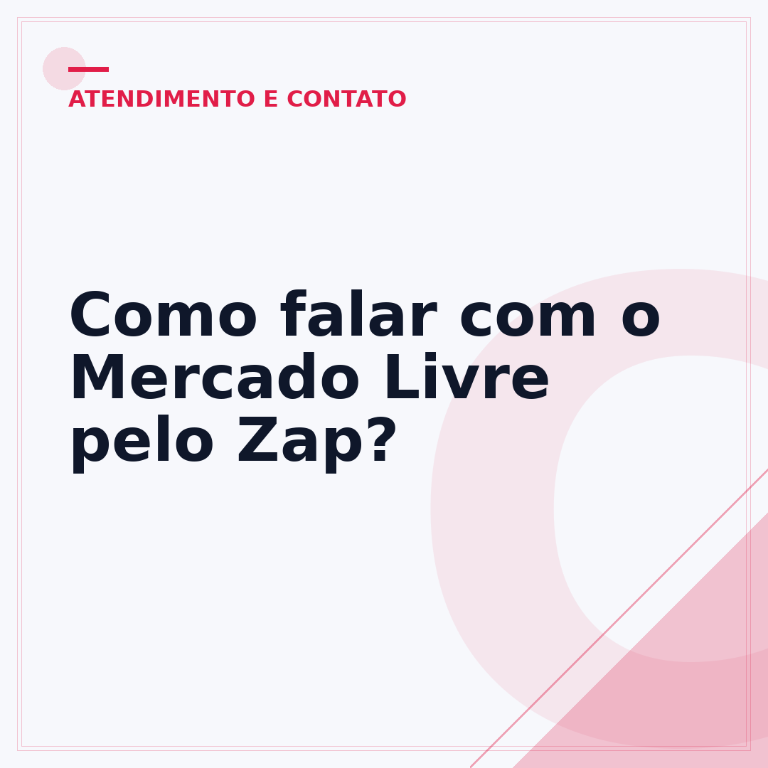 Como falar com o Mercado Livre pelo Zap?