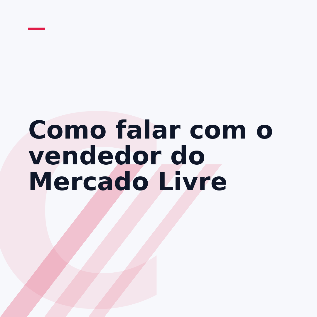 Como falar com o vendedor do Mercado Livre