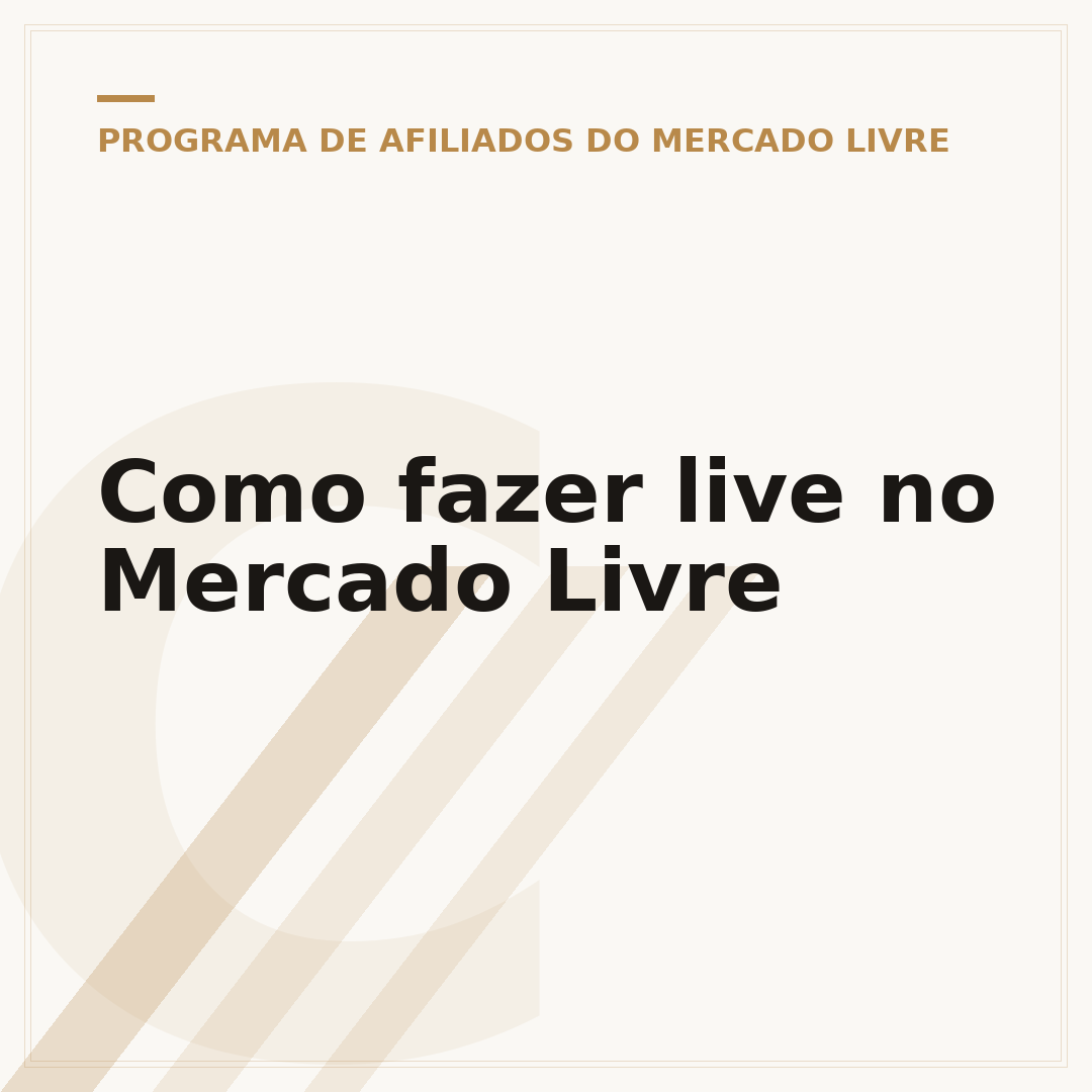 Como fazer live no Mercado Livre