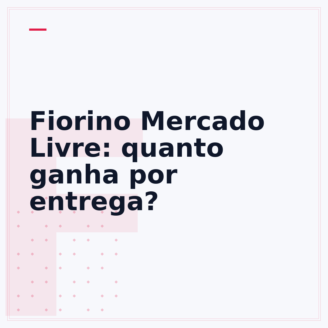 Fiorino Mercado Livre: quanto ganha por entrega?
