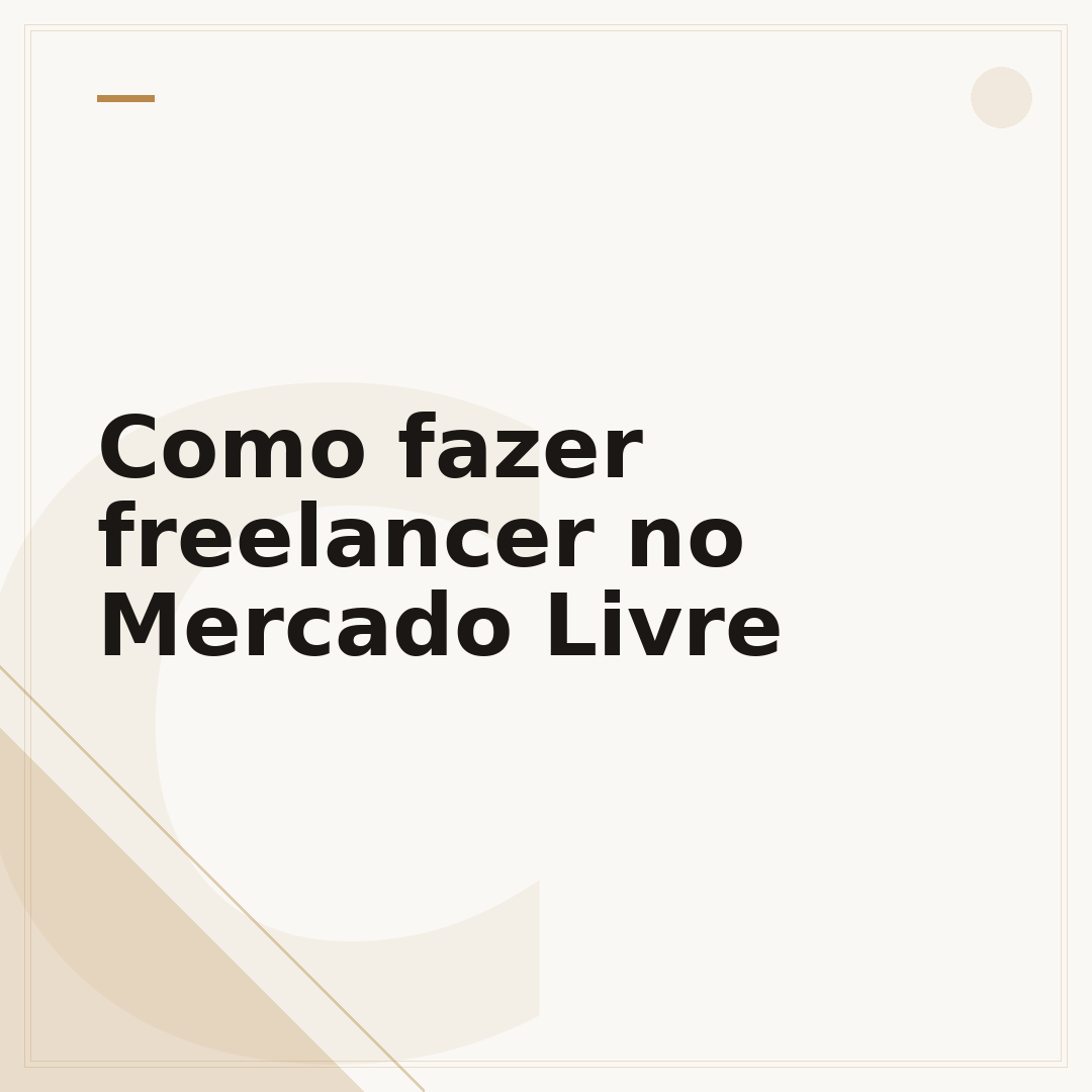 Como fazer freelancer no Mercado Livre