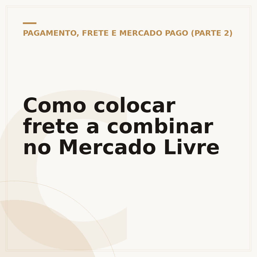 Como colocar frete a combinar no Mercado Livre
