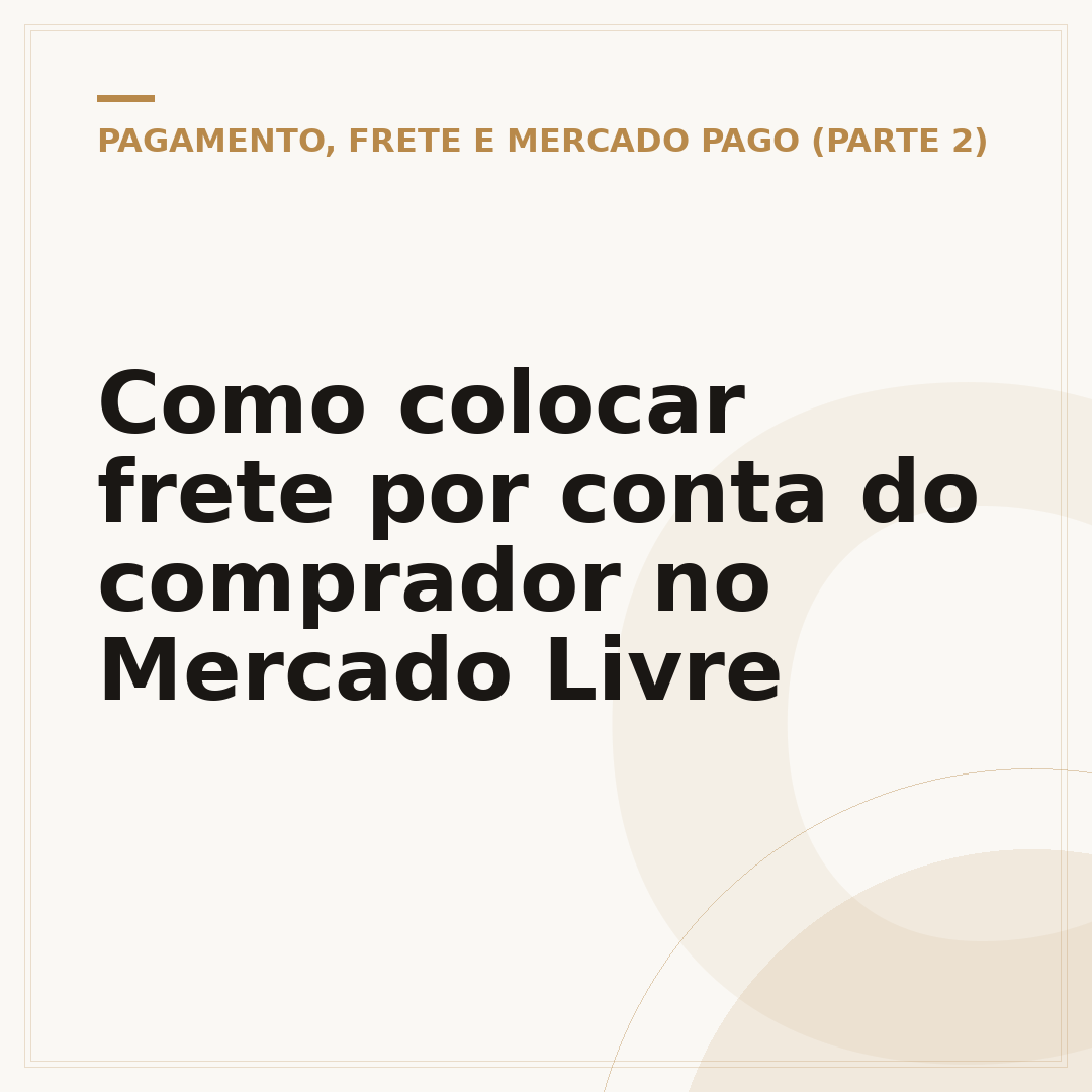 Como colocar frete por conta do comprador no Mercado Livre