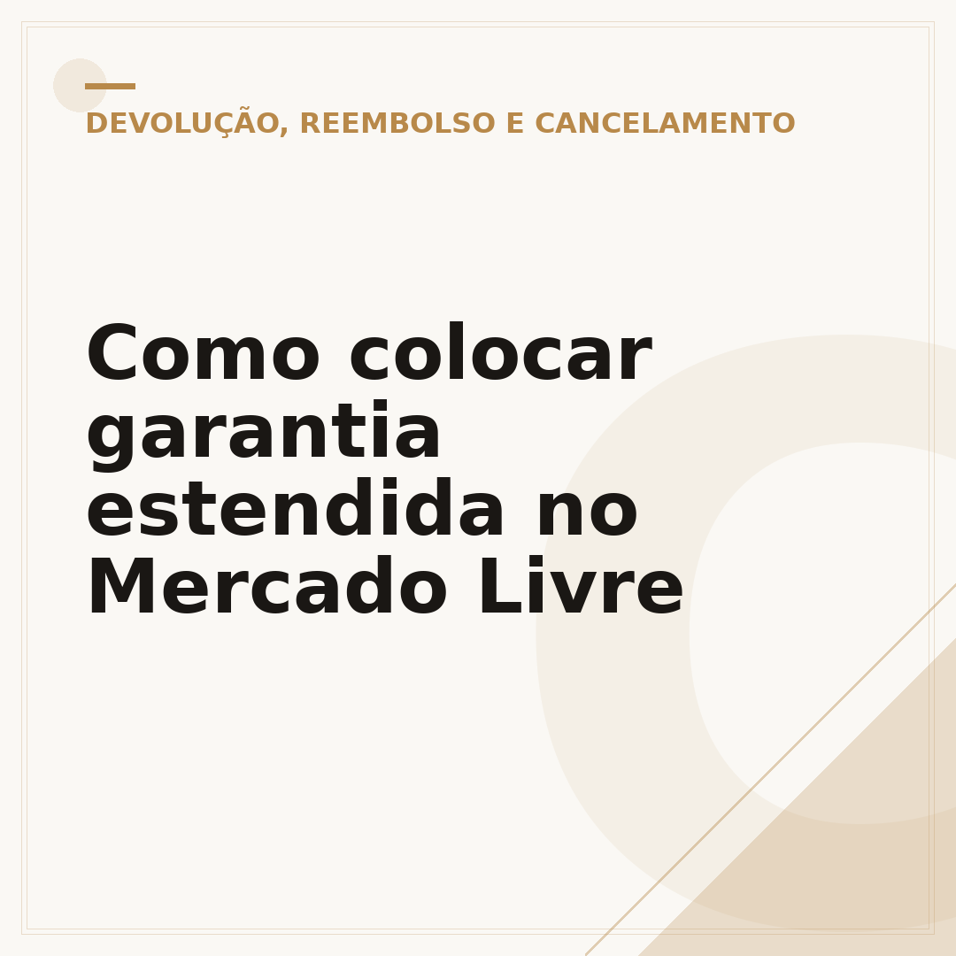 Como colocar garantia estendida no Mercado Livre