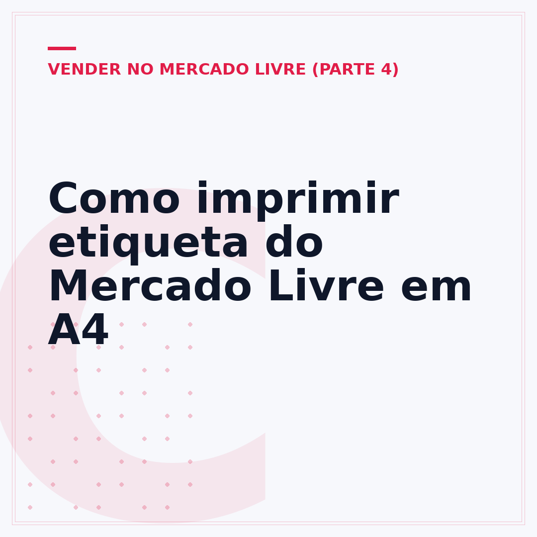 Como imprimir etiqueta do Mercado Livre em A4