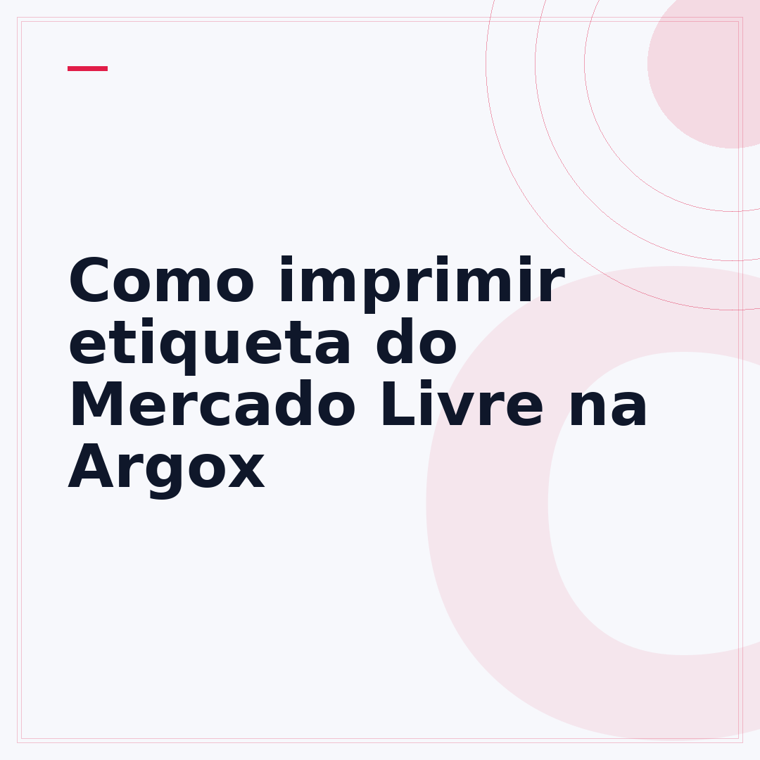 Como imprimir etiqueta do Mercado Livre na Argox