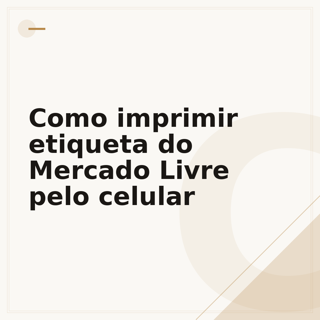 Como imprimir etiqueta do Mercado Livre pelo celular