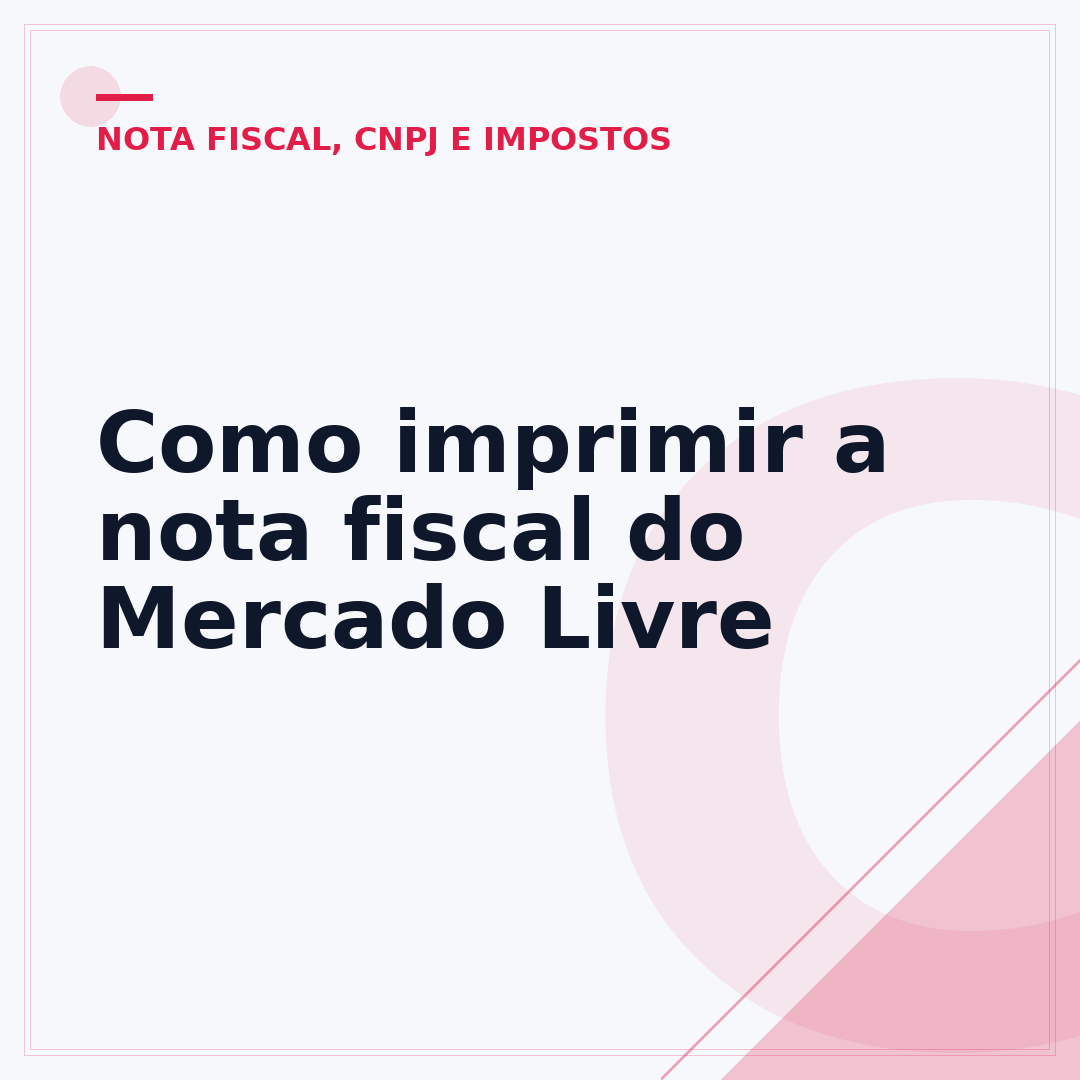 Como imprimir a nota fiscal do Mercado Livre