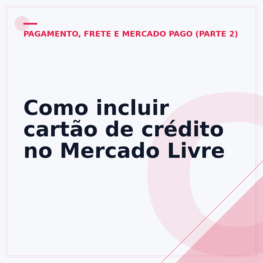Como incluir cartão de crédito no Mercado Livre