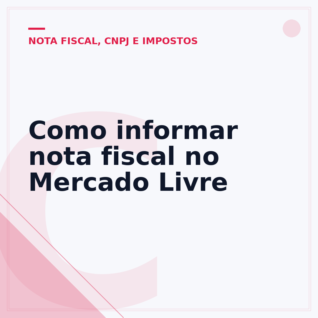 Como informar nota fiscal no Mercado Livre