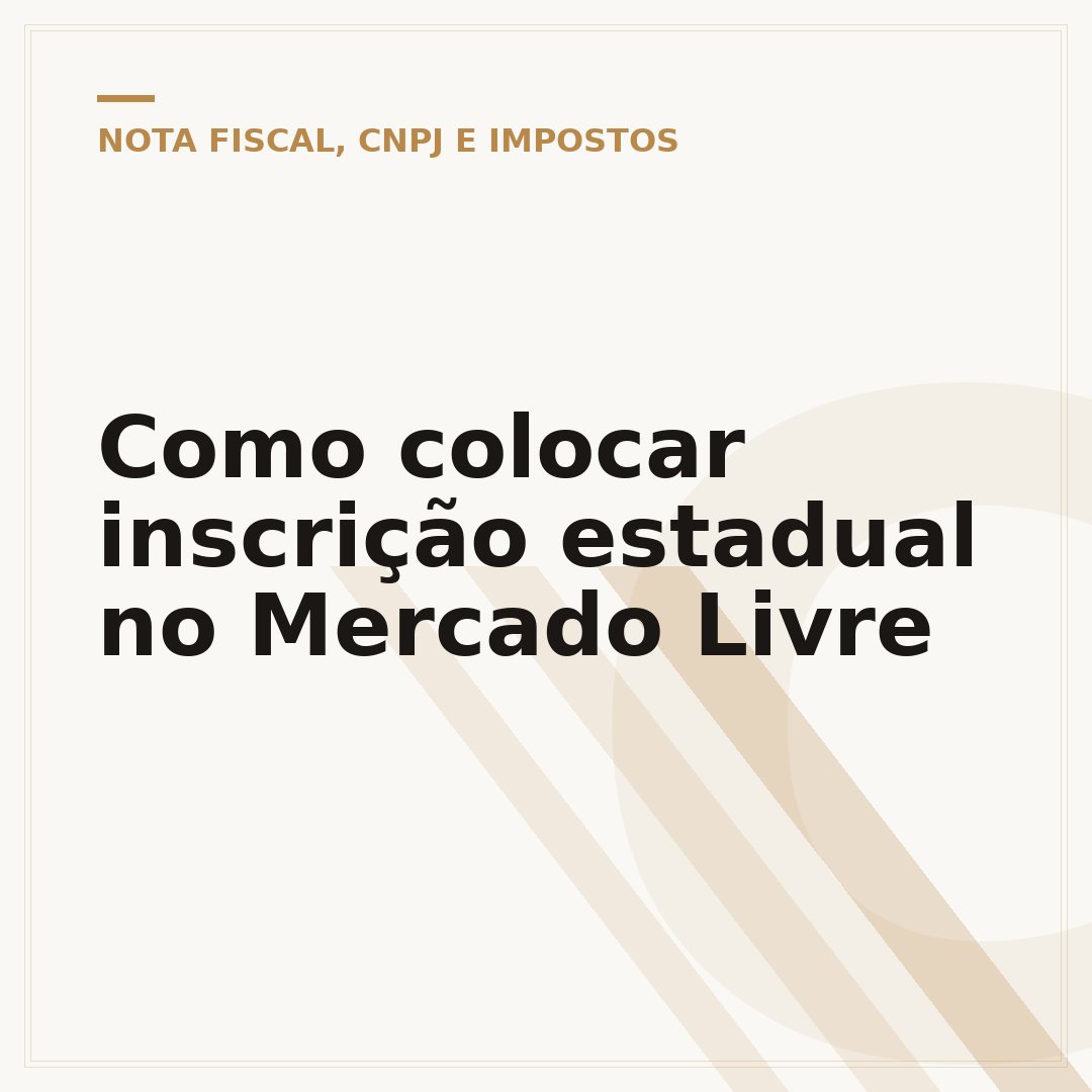 Como colocar inscrição estadual no Mercado Livre