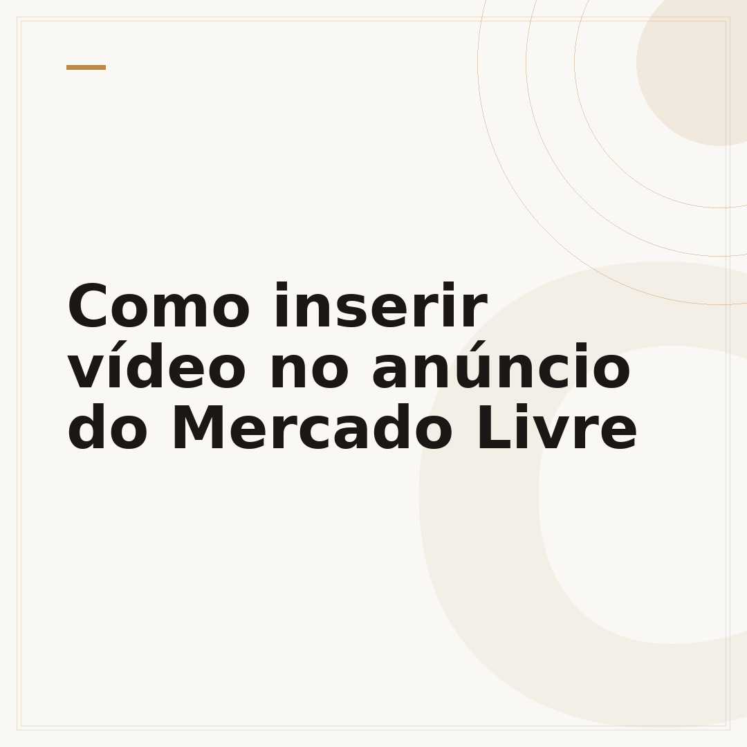 Como inserir vídeo no anúncio do Mercado Livre