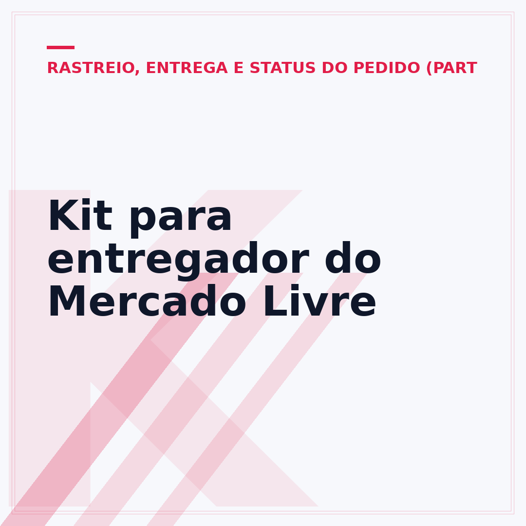 Kit para entregador do Mercado Livre