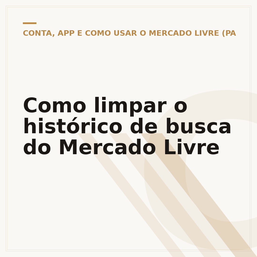 Como limpar o histórico de busca do Mercado Livre