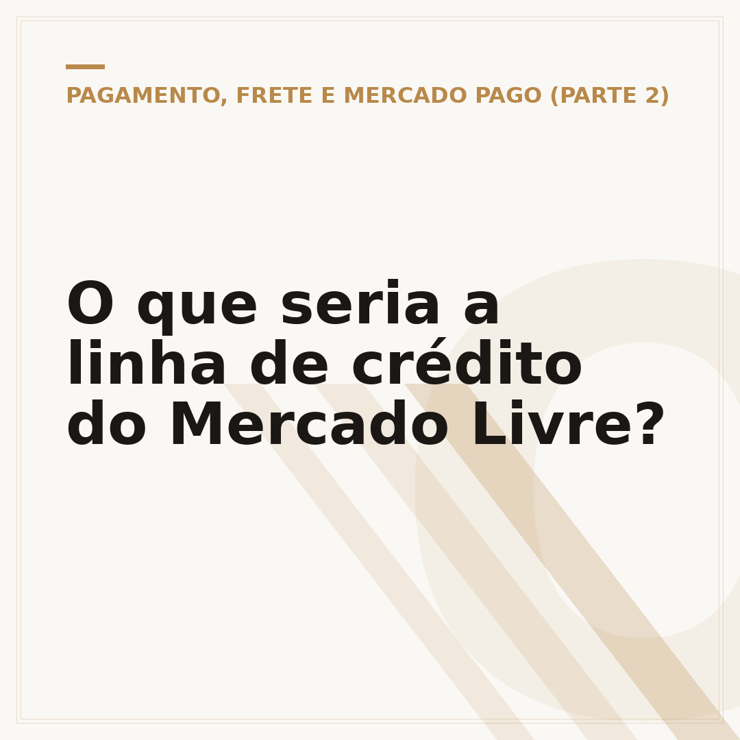 O que seria a linha de crédito do Mercado Livre?