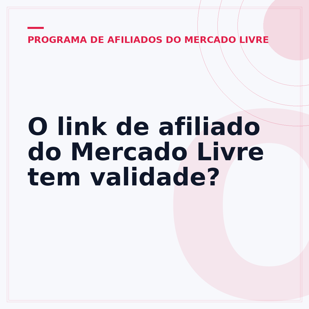 O link de afiliado do Mercado Livre tem validade?