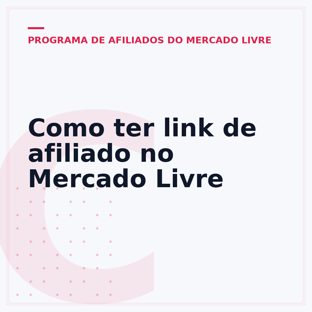 Como ter link de afiliado no Mercado Livre
