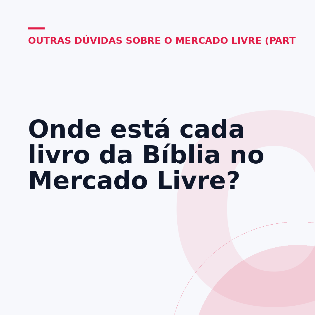 Onde está cada livro da Bíblia no Mercado Livre?