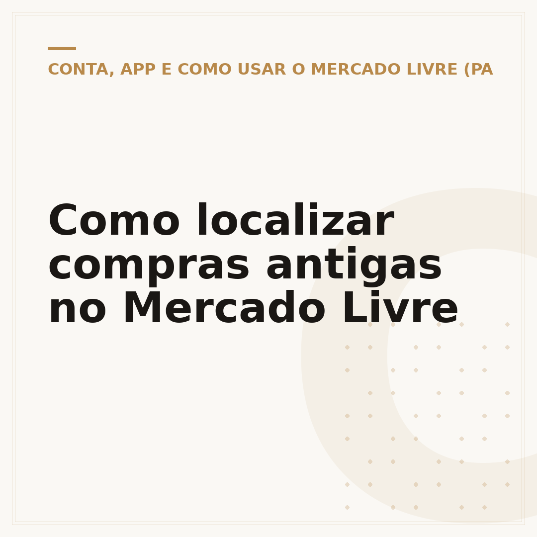 Como localizar compras antigas no Mercado Livre