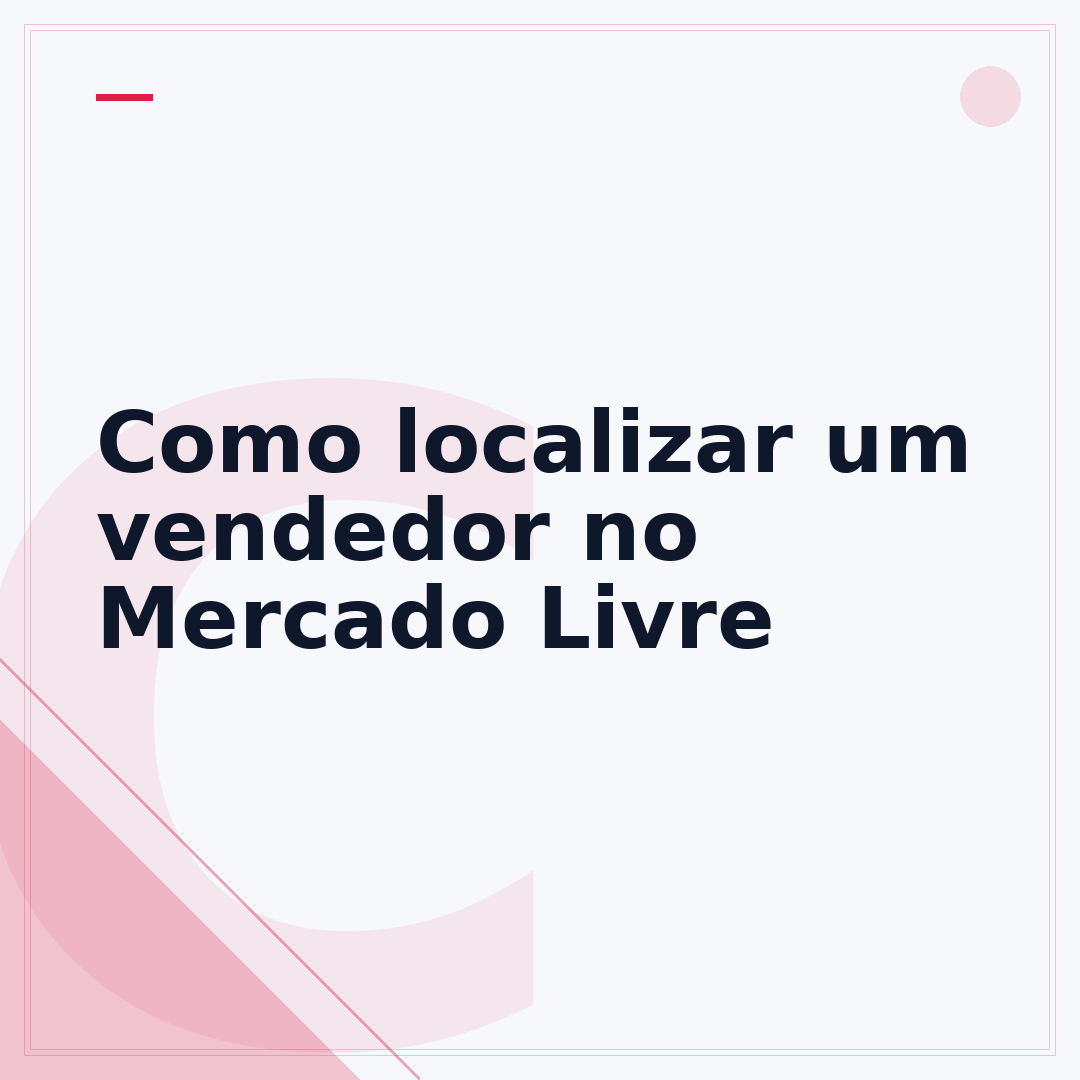 Como localizar um vendedor no Mercado Livre